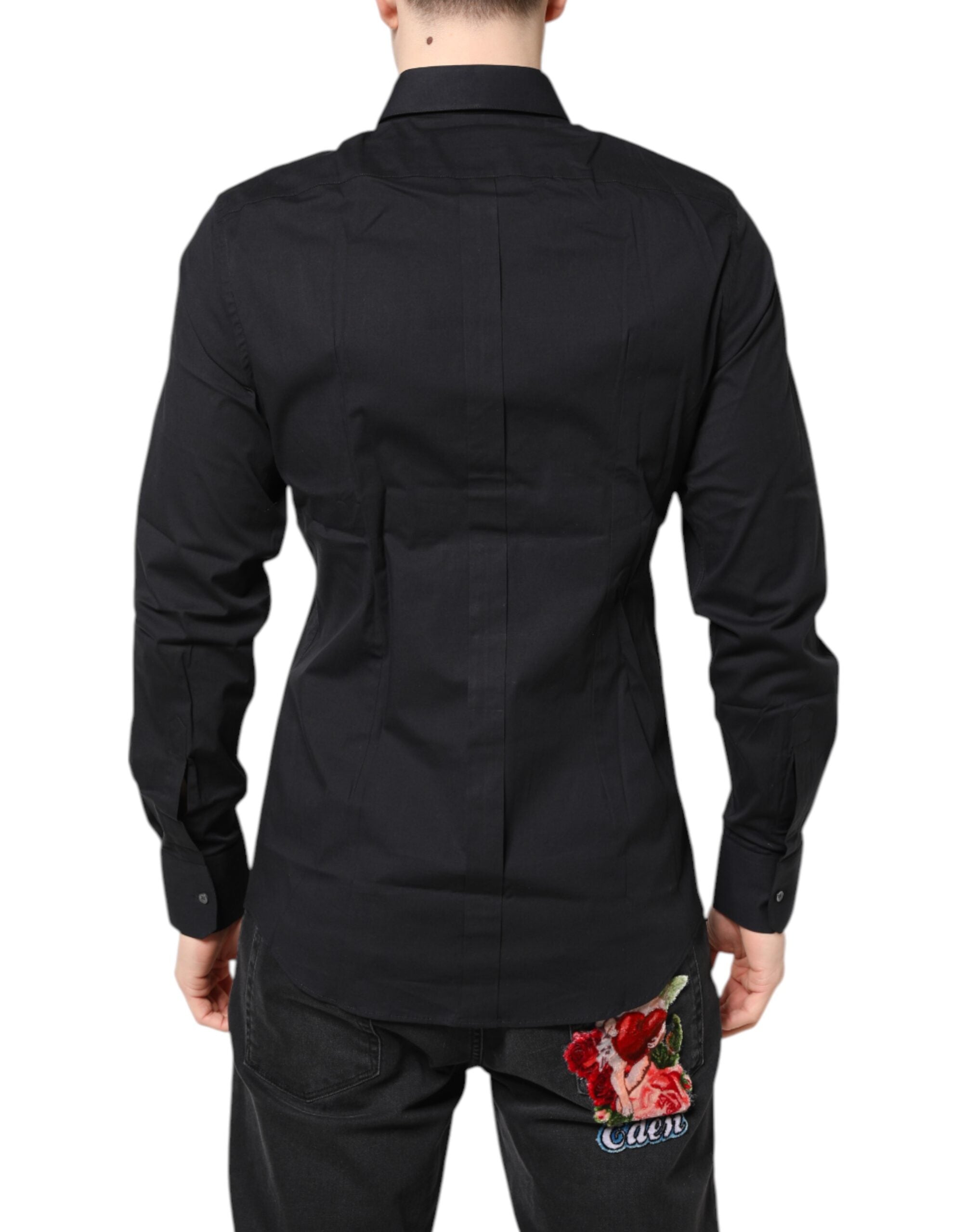 Dolce & Gabbana Black GOLD long-sleeved cotton shirt